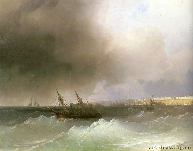 Вид Одессы с моря. 1865 - Type of Odessa from the sea. 1865
45 х 58 смХолст, маслоРомантизм, реализмРоссияЕреван. Государственная картинная галерея Армении